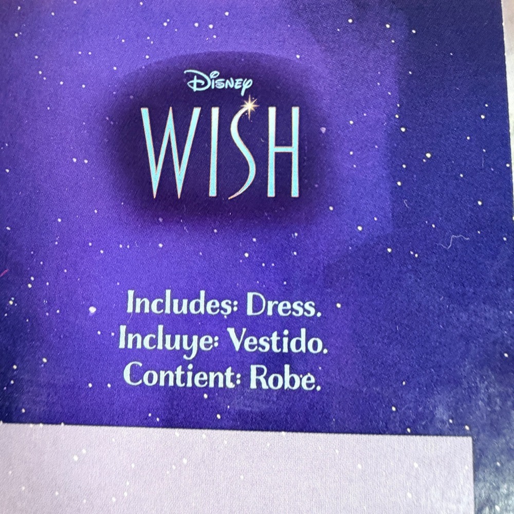Disney Wish Asha Girls Medium 7-8 Halloween Costume Purple Dress Disguise NWT - Picture 7 of 7